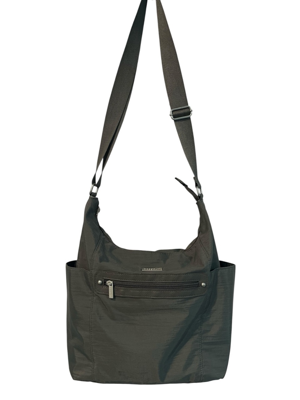 BAGGALLINI Gray Crossbody Travel Bag